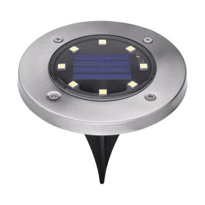 Outdoor Solar Disk Light. 8 Pack