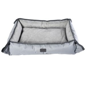 Four Way Pet Bed for Small Dogs 20X16X3 In. Grey