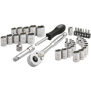Socket Set. 40-Piece. Chrome. Carrying Case
