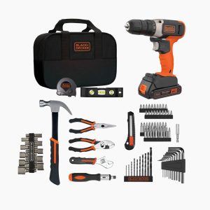 20V MAX* POWERCONNECT  Cordless Drill/Driver with 83-Piece Home Project Kit and Tool Bag. Battery and Charger Included
