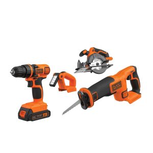 20V MAX* POWERCONNECT  Cordless 4 Tool Combo Kit with Drill/Driver. Circular Saw. Reciprocating Saw and Work Light. Battery and Charger Included