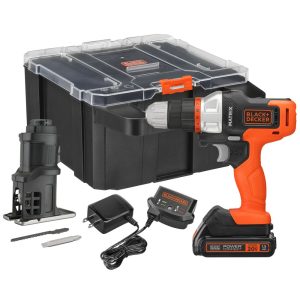 20V MAX *POWERCONNECT  MATRIX  Cordless Drill Kit. Includes Jig Saw Attachment. Storage Case. Battery and Charger Included