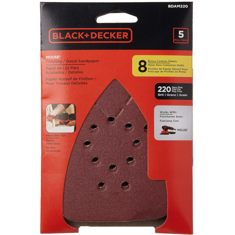 220 Grit MOUSE  Sand paper. 5-Pack - Image 2